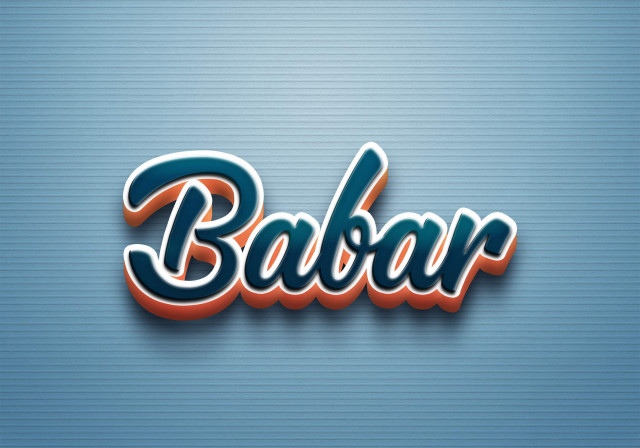 Free photo of Cursive Name DP: Babar