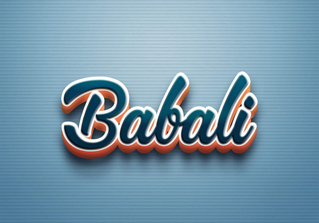 Free photo of Cursive Name DP: Babali