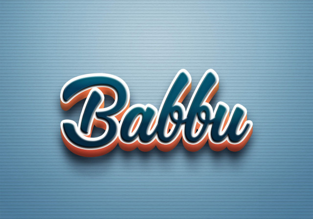 Free photo of Cursive Name DP: Babbu