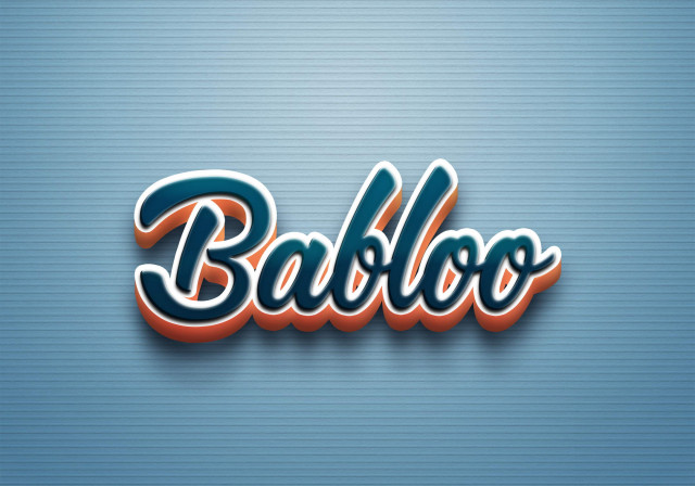 Free photo of Cursive Name DP: Babloo