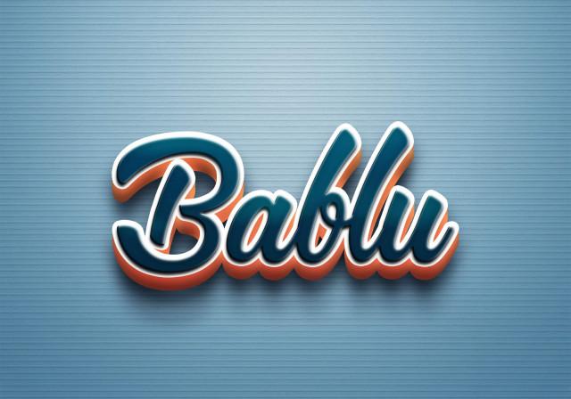 Free photo of Cursive Name DP: Bablu