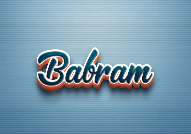 Free photo of Cursive Name DP: Babram