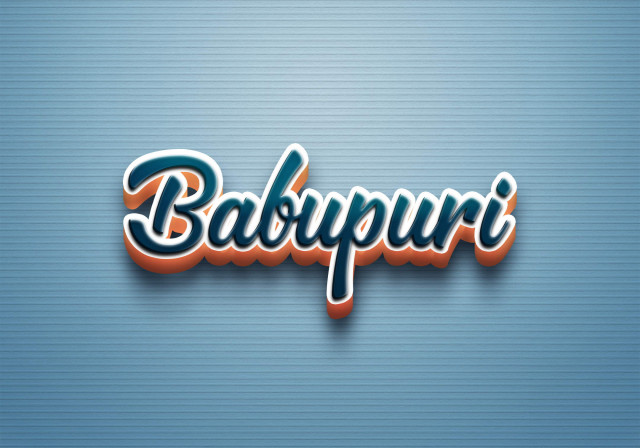 Free photo of Cursive Name DP: Babupuri