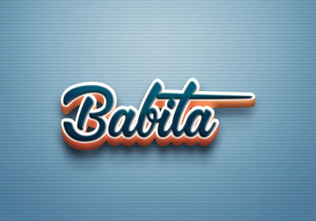 Free photo of Cursive Name DP: Babita