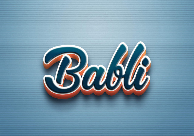 Free photo of Cursive Name DP: Babli