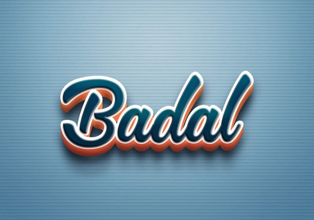 Free photo of Cursive Name DP: Badal