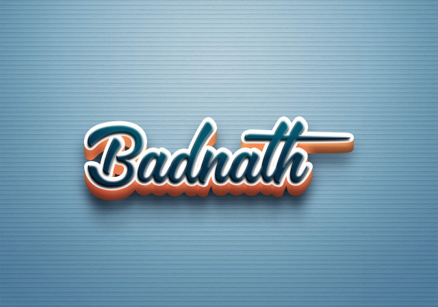 Free photo of Cursive Name DP: Badnath