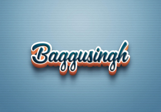 Free photo of Cursive Name DP: Baggusingh