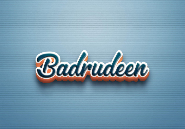 Free photo of Cursive Name DP: Badrudeen