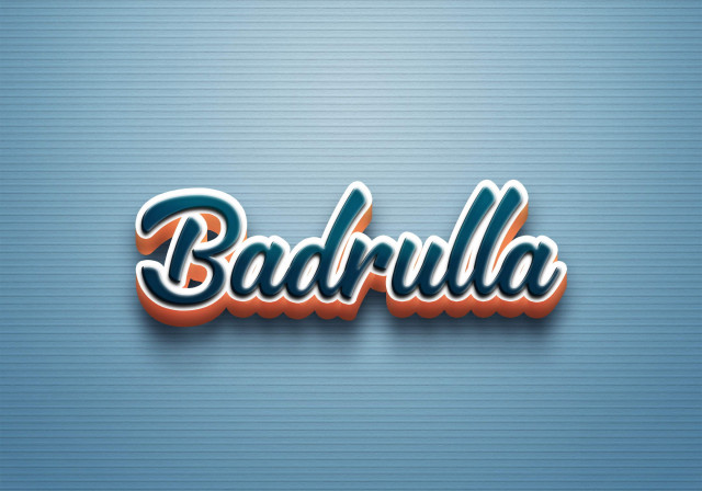 Free photo of Cursive Name DP: Badrulla