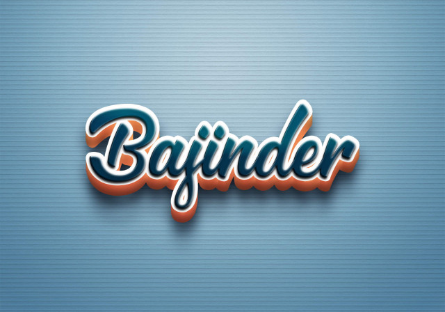 Free photo of Cursive Name DP: Bajinder