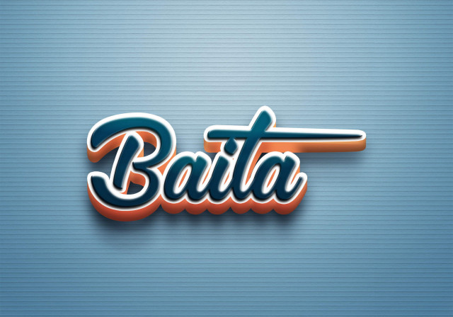 Free photo of Cursive Name DP: Baita