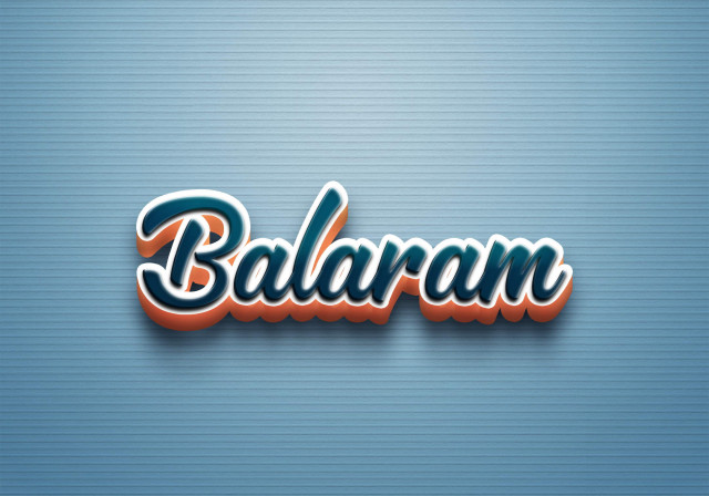 Free photo of Cursive Name DP: Balaram