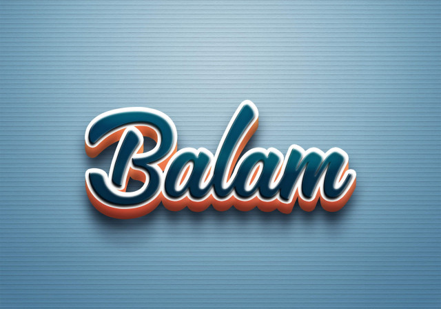 Free photo of Cursive Name DP: Balam