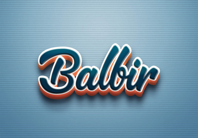 Free photo of Cursive Name DP: Balbir