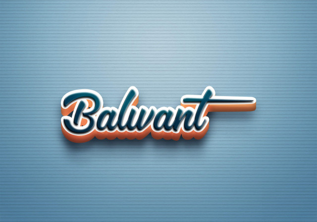 Free photo of Cursive Name DP: Balwant