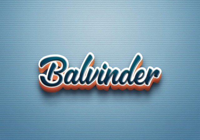 Free photo of Cursive Name DP: Balvinder