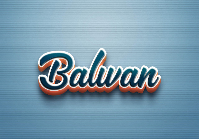 Free photo of Cursive Name DP: Balwan