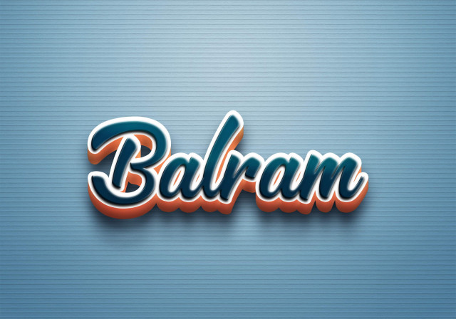 Free photo of Cursive Name DP: Balram