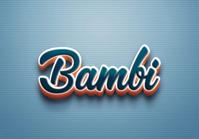 Free photo of Cursive Name DP: Bambi