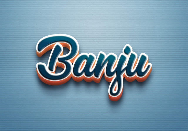 Free photo of Cursive Name DP: Banju