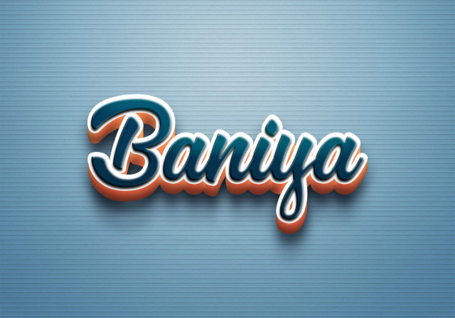 Free photo of Cursive Name DP: Baniya