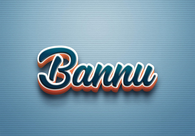Free photo of Cursive Name DP: Bannu