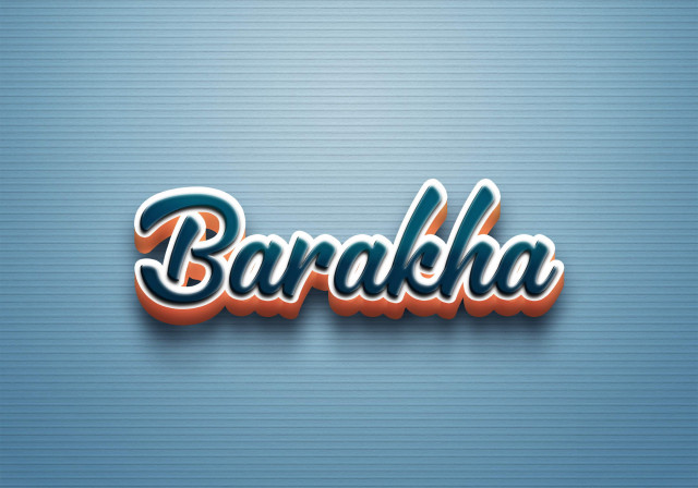 Free photo of Cursive Name DP: Barakha