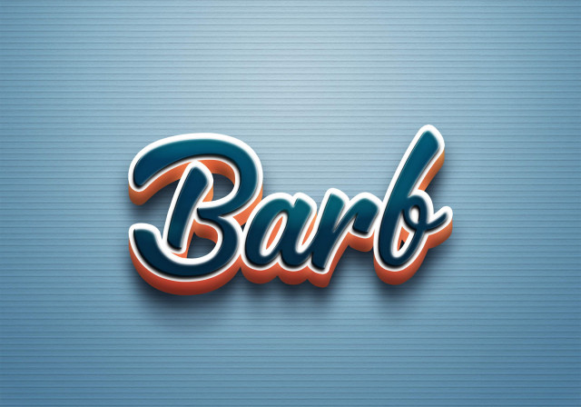 Free photo of Cursive Name DP: Barb