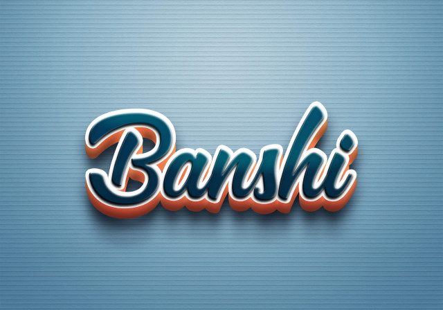 Free photo of Cursive Name DP: Banshi