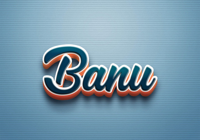 Free photo of Cursive Name DP: Banu