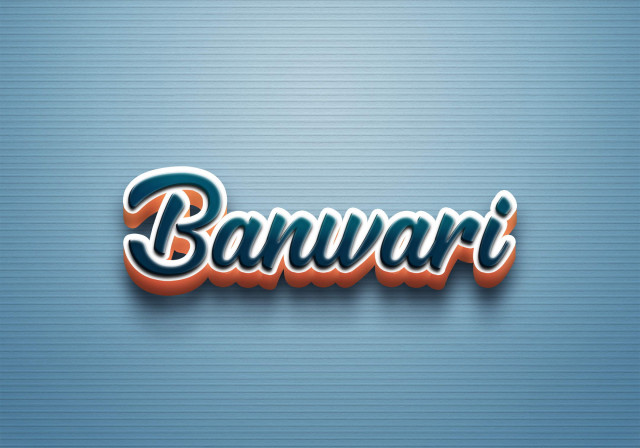 Free photo of Cursive Name DP: Banwari