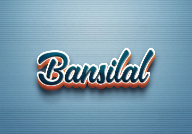 Free photo of Cursive Name DP: Bansilal