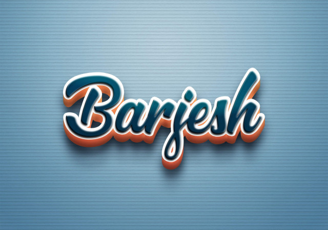 Free photo of Cursive Name DP: Barjesh