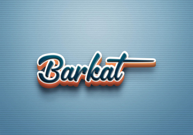 Free photo of Cursive Name DP: Barkat