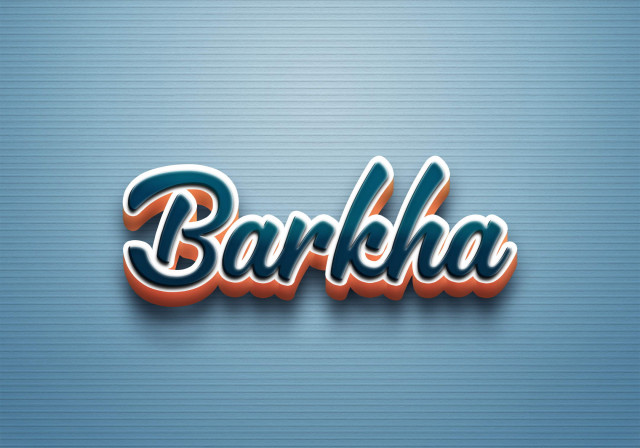 Free photo of Cursive Name DP: Barkha