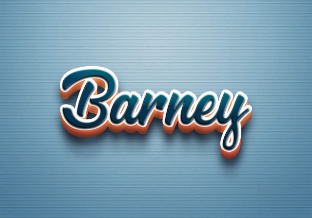 Free photo of Cursive Name DP: Barney