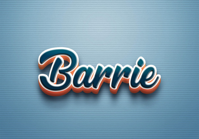 Free photo of Cursive Name DP: Barrie