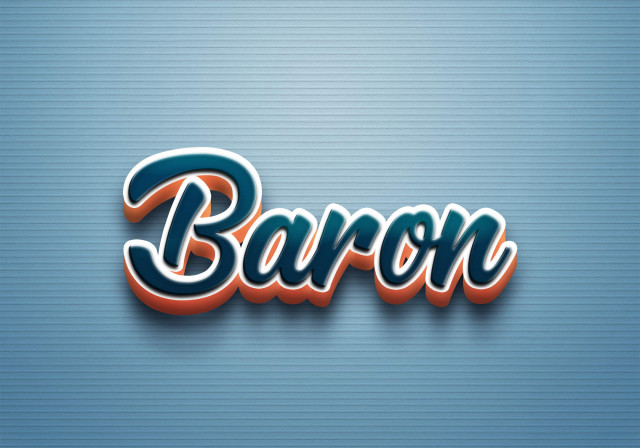 Free photo of Cursive Name DP: Baron