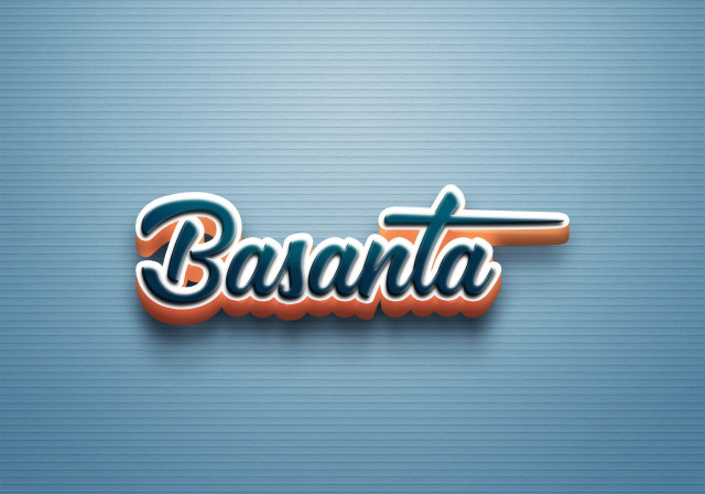 Free photo of Cursive Name DP: Basanta