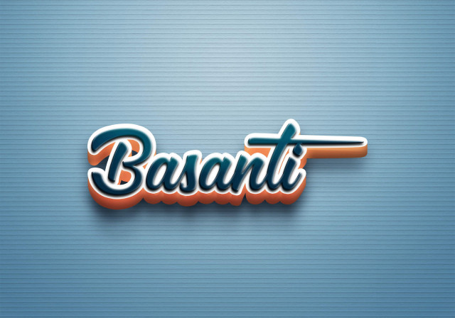 Free photo of Cursive Name DP: Basanti
