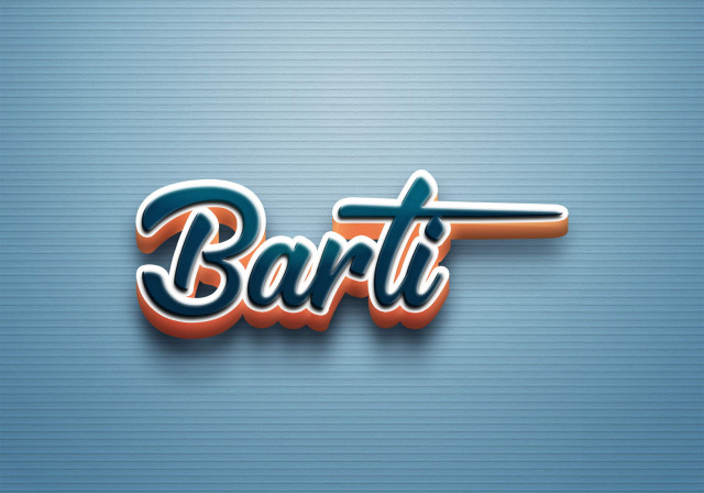 Free photo of Cursive Name DP: Barti