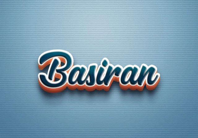 Free photo of Cursive Name DP: Basiran