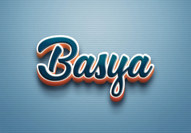 Free photo of Cursive Name DP: Basya
