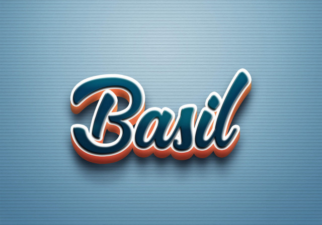 Free photo of Cursive Name DP: Basil