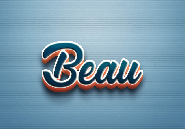 Free photo of Cursive Name DP: Beau