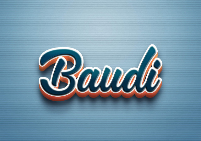 Free photo of Cursive Name DP: Baudi