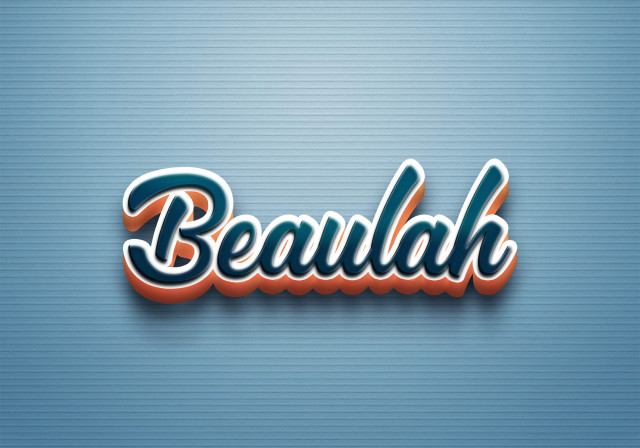 Free photo of Cursive Name DP: Beaulah