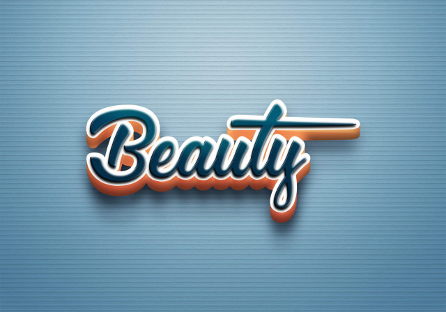 Free photo of Cursive Name DP: Beauty