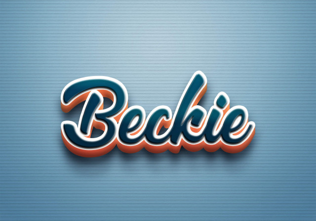 Free photo of Cursive Name DP: Beckie